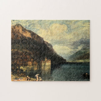 Vintage Antique Switzerland Castle Chillon Jigsaw Puzzle