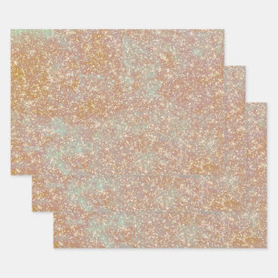 Vintage Antique Texture Gold Glitter Decoupage Wrapping Paper Sheet
