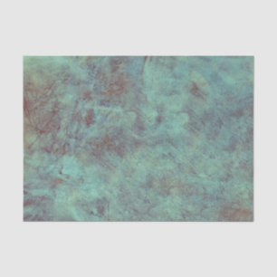 Vintage Antique Textured Teal Brown Decoupage Tissue Paper