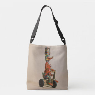 Vintage Antique Toy Duck on Bike Crossbody Bag