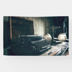 Vintage Antique Typewriter Banner