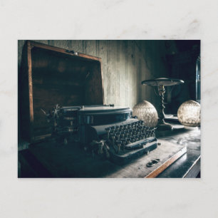 Vintage Antique Typewriter Postcard