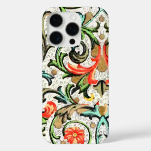 Vintage Antique Victorian Floral Pattern  iPhone 16 Pro Case