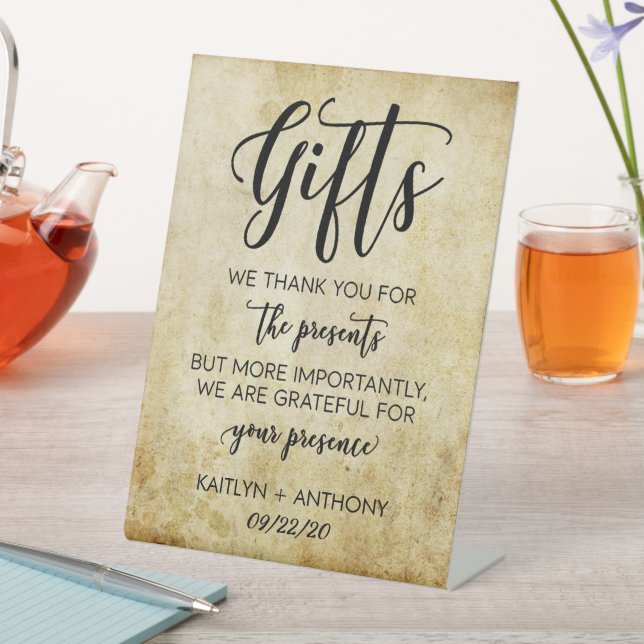 Vintage Antique Wedding Gifts Sign (In SItu)