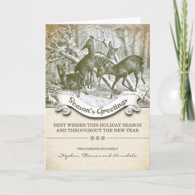 vintage antique winter season's greeting card (Front)