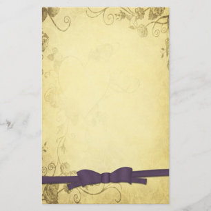 Vintage Antique With Bow Wedding Stationery