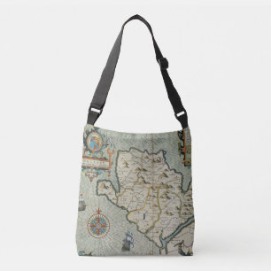 Vintage Antique World Map Crossbody Bag