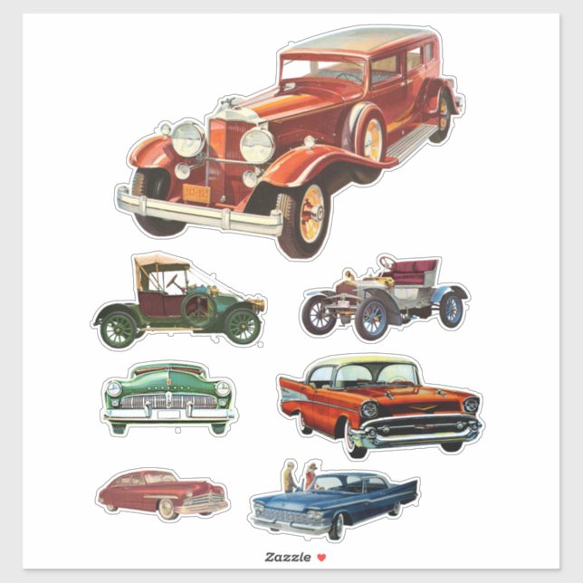 Vintage Antiques Classic Cars Automobiles art (Sheet)
