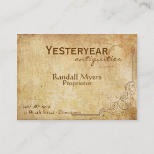 Vintage Antiques Minimal Business Card