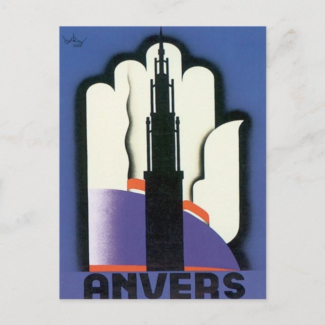 Vintage Anvers Antwerp Postcard (Front)