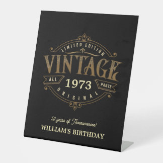 Vintage Any Age Handicraft Theme Pedestal Sign