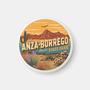 Vintage Anza Borrego Desert State Park desert gift Magnet