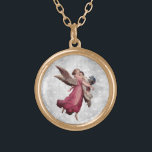 *~* Vintage AP40 Classic Angels Save the Children Gold Plated Necklace<br><div class="desc">(search id AP40 for similar designs) Transfer to other products if you like. Vintage ROUND Gold SAVE THE CHILDREN NECKLACE with sweet classic art of a young girl Angel rescuing a child. * Energetically Enhanced Romantic Vintage Retro Antique ANGEL faux Glitter diamond pave Background. An angel with pink dress SAVING...</div>