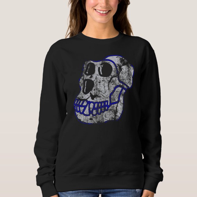 Vintage Ape Block Chain Cryptocurrency Bitcoin Cry Sweatshirt (Front)