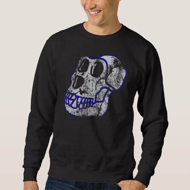 Vintage Ape Block Chain Cryptocurrency Bitcoin Cry Sweatshirt (Front)
