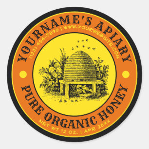 Vintage Apiary Beehive Honey Label Template