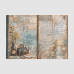 Vintage Apothecary Bottle Antique Camera Tissue Paper