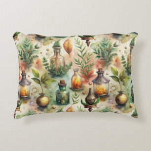 Vintage Apothecary Bottles Pattern (1) Decorative Cushion