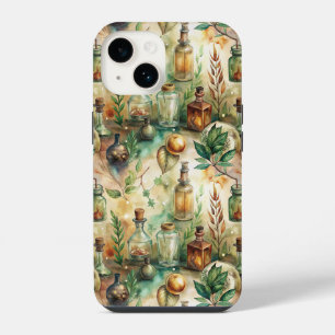 Vintage Apothecary Bottles Pattern (2) iPhone 14 Case