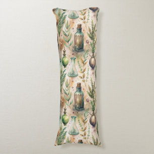 Vintage Apothecary Bottles Pattern (3) Body Cushion
