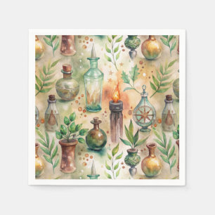 Vintage Apothecary Bottles Pattern (5) Napkin