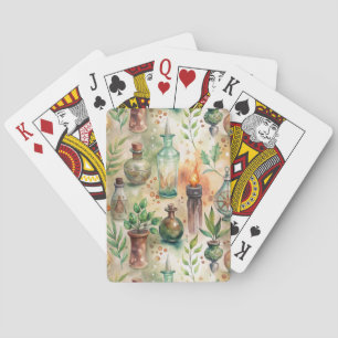 Vintage Apothecary Bottles Pattern (5) Playing Cards
