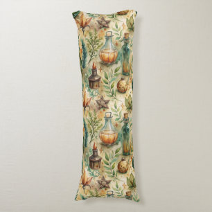Vintage Apothecary Bottles Pattern (6) Body Cushion