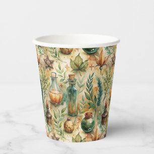 Vintage Apothecary Bottles Pattern (6) Paper Cups