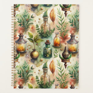 Vintage Apothecary Bottles Pattern Planner
