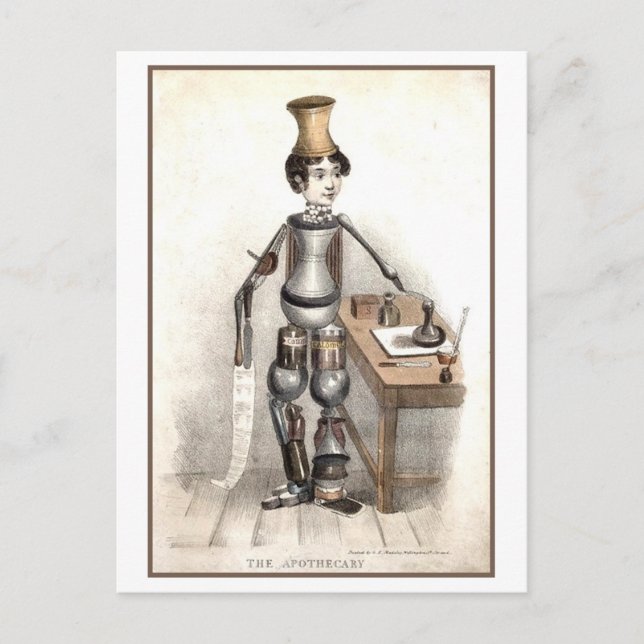 Vintage Apothecary Made of Medicine Bottles Postcard (Front)