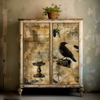Vintage Apothecary Spell Script Decoupage Print