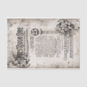 Vintage apothecary tissue paper