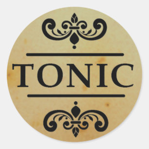 Vintage Apothecary Tonic Bottle Halloween Stickers
