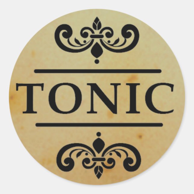 Vintage Apothecary Tonic Bottle Halloween Stickers (Front)
