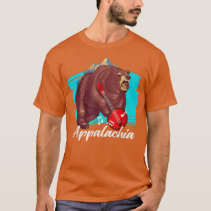 Vintage Appalachia Bear Playing Banjo Bluegrass Mu T-Shirt
