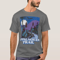Vintage Appalachian Trail Night Scene Mountain Ret