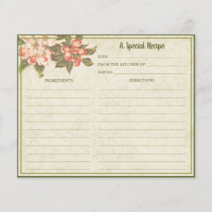 Vintage Apple Blossom    Recipe Card