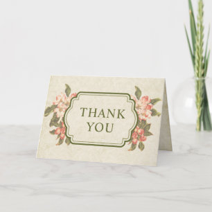 Vintage Apple Blossom Thank You Card