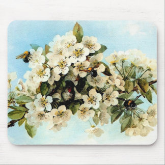 Vintage Apple Blossoms Mouse Mat