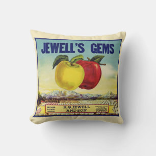 Vintage Apple Crate Label Cushion