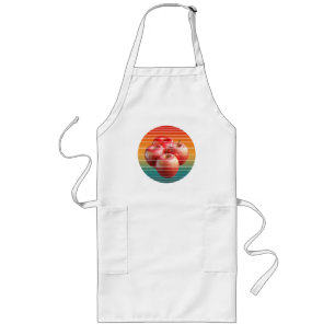Vintage apple fruits heathy food long apron