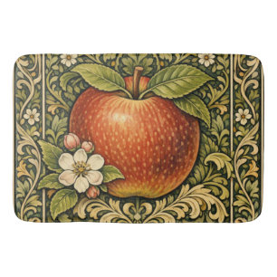 Vintage apple painting  bath mat