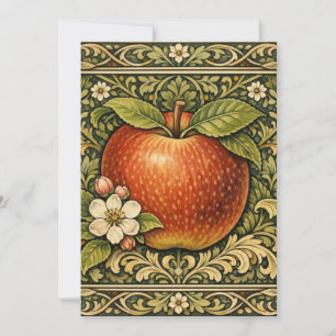 Vintage apple painting  invitation