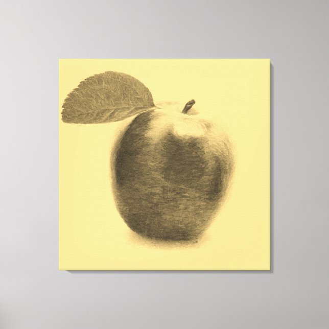 Vintage Apple painting Wrapped Canvas (Front)