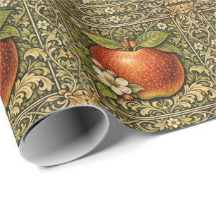 Vintage apple painting  wrapping paper