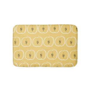 Vintage Apple Pattern: Wallpaper Design. Bath Mat