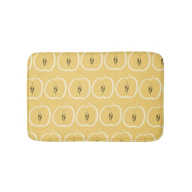 Vintage Apple Pattern: Wallpaper Design. Bath Mat (Front)