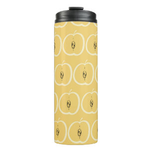 Vintage Apple Pattern: Wallpaper Design. Thermal Tumbler