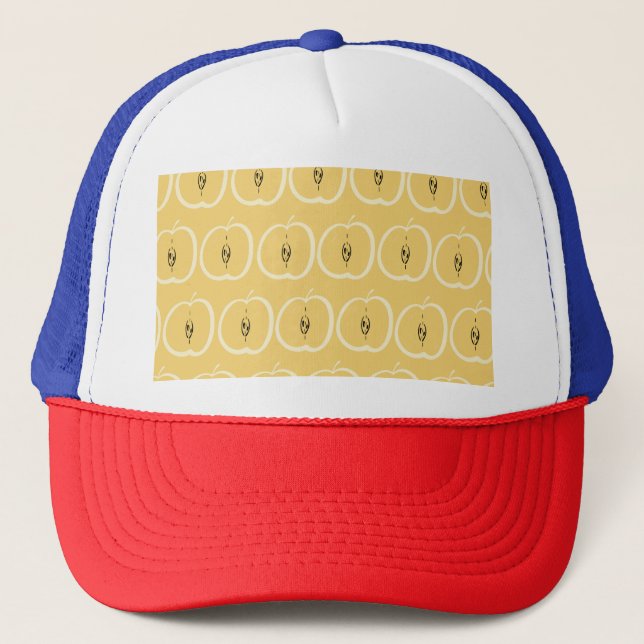 Vintage Apple Pattern: Wallpaper Design. Trucker Hat (Front)