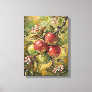 Vintage Apple Still Life Canvas Print